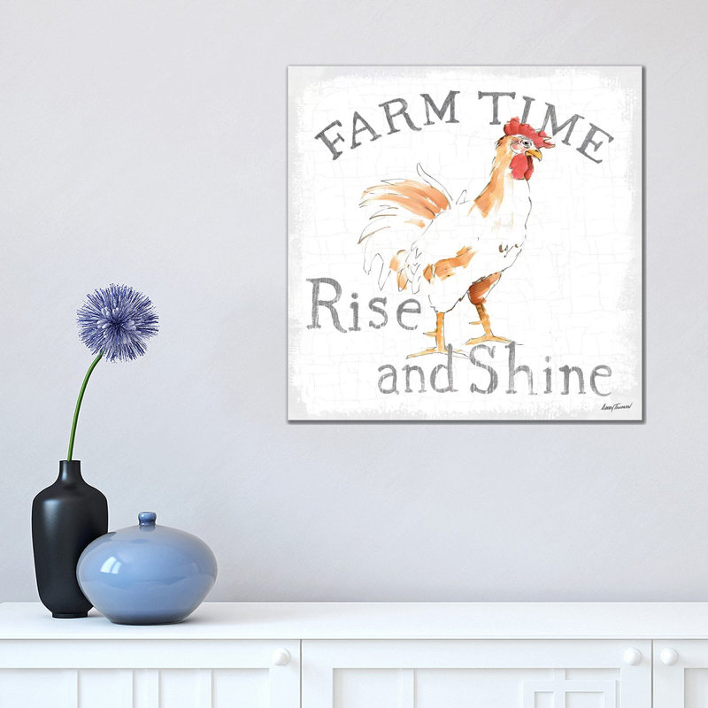 Farm Time Enamel by Avery Tillmon - Wrapped Canvas Print, 45.72cm H x 45.72cm W