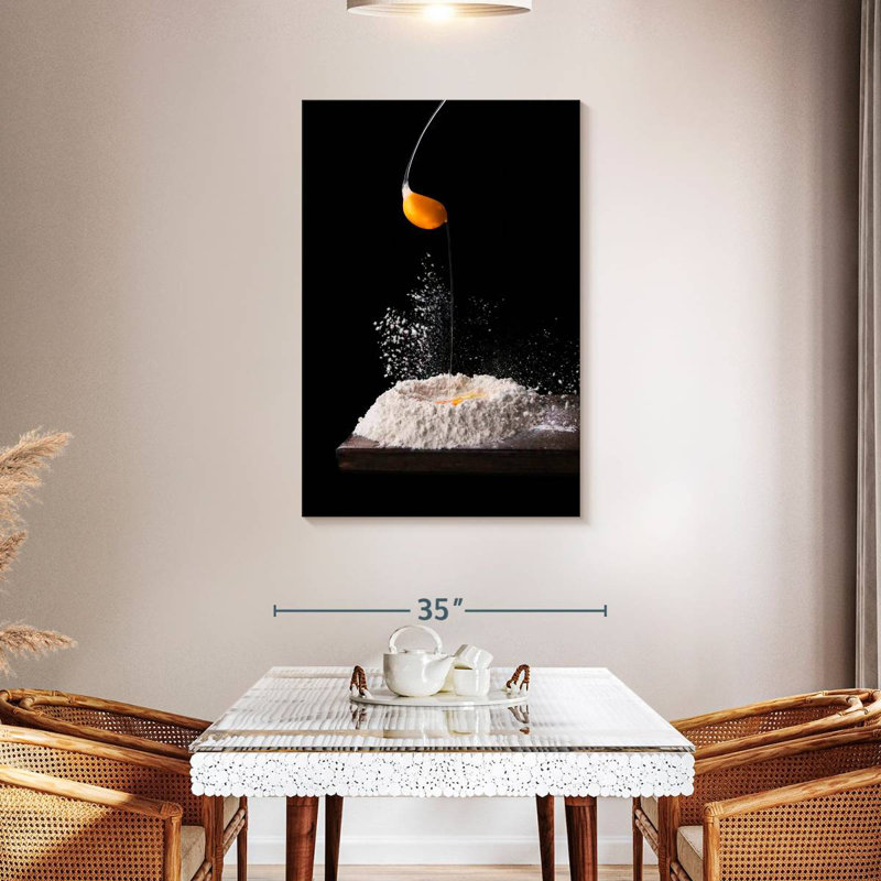 Senne Putting Egg In Flour, 45" H x 30" W