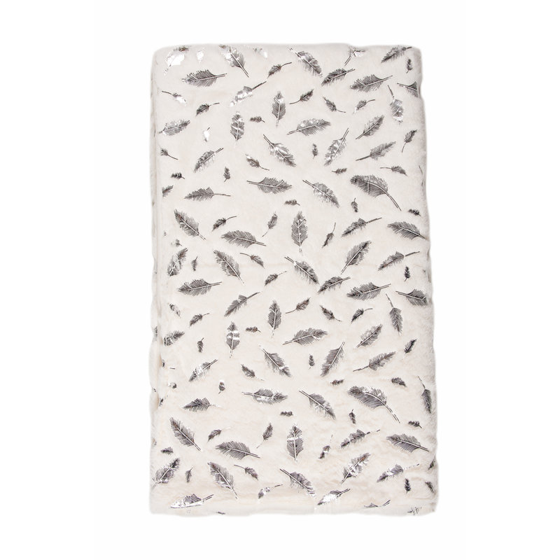 Hand Woven Throw Blanket, Silver