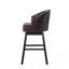 Ensemble de 2 chaises de salle à manger, tabouret de bar pivotant à 360 degrés avec garniture cloutée