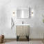 Rustique 30 po Meuble-lavabo large avec comptoir en quartz blanc, robinet en métal, miroir 28 po et comptoir avec robinet Perfidious