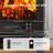Cythina 24 ” Freestanding Electric Fireplace Stove Heater with Remote Control & Smart APP