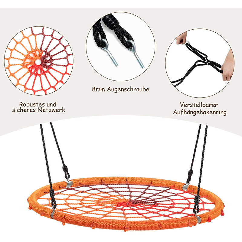 Freeport Park Web / Saucer Swing Swing Seat, Orange