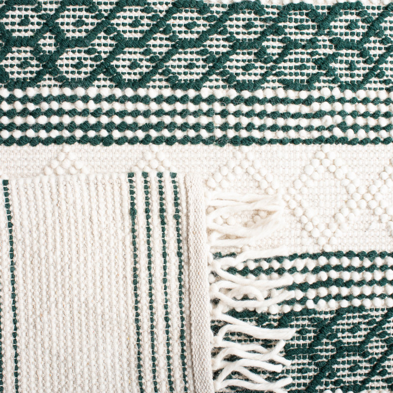 Tapis rayé en laine Natura, Rectangle 4 pi x 6 pi