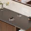 Base de meuble-lavabo simple 36 po seulement, plateau et armoire en pierre frittée noire, sans lavabo en céramique