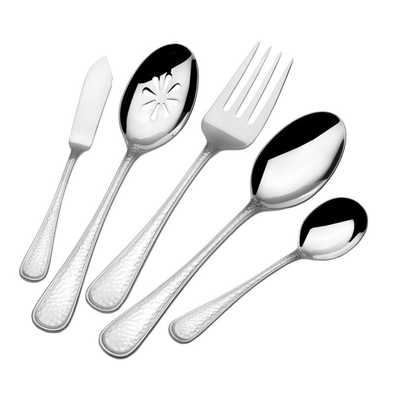 Mikasa Clarissa 65 Piece Flatware Set With Serving Utensils, Service For 12, 18/10 Stainless Steel
