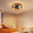 19.7" Flush Mount Boho Rattan Ceiling Fan with Light and Remote Control