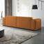 Canapé modulaire orange en cuir véritable-1749248453