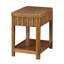 Ensemble de table basse de salon rectangulaire, ensemble de table de salon 3 pièces avec pieds en bois, 1 table basse et 2 tables de bout, ensemble de table de thé avec centre en bois. Assemblage facile, noyer