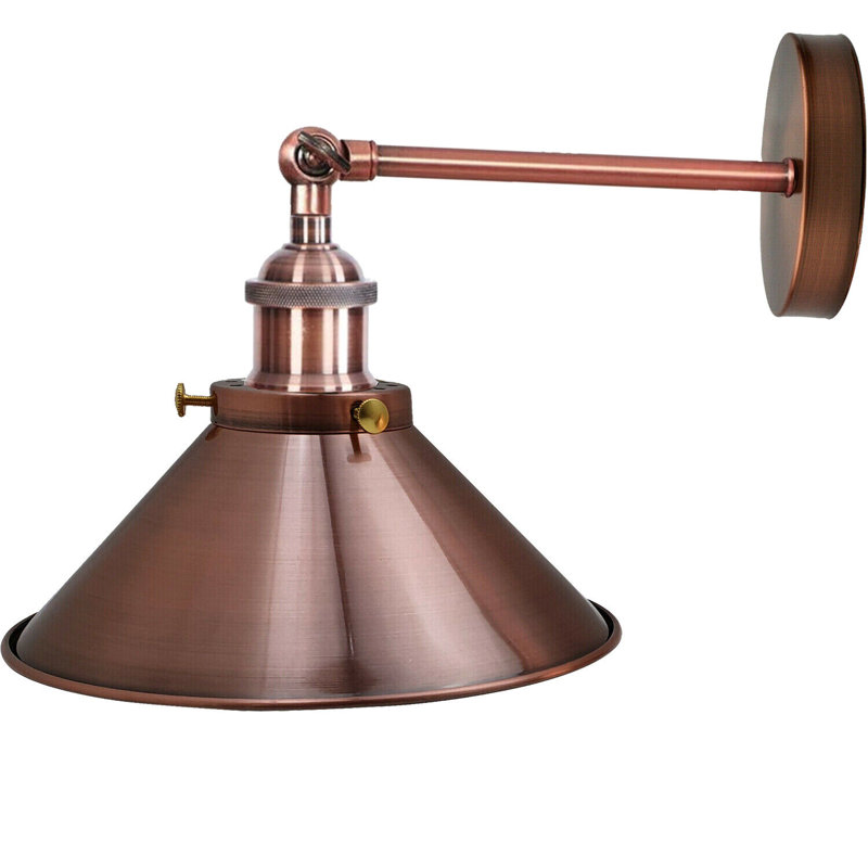 Aybar Armed Sconce, Copper, 17cm H x 22cm W x 17cm D, Copper