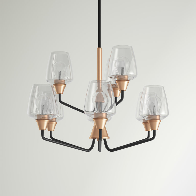 Roseta 9 - Light Dimmable Chandelier, Bronze/Antique Brass