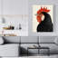 Magnifique toile de poule noire - décor de maison de ferme