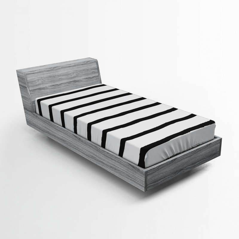 Twin XL Multicolor Striped Microfiber Fitted Sheet