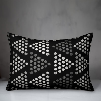 Polka Dots Outdoor Reversible Throw Pillow