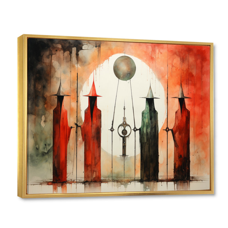 Janalyn, corail noir, Mexique, "The offert", reproduction d'art sur toile, H 16 po x l 32 po x P 1 po, Cadre flottant doré