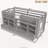 Twin XL Low Loft Bed with Multi-Storage Shelves | Curtain Under Bed & Chalkboard, No Box Spring Needed, Gray-169782664-169782671