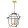Golfe 3 - Light Satin Gold & Black Lantern Pendant