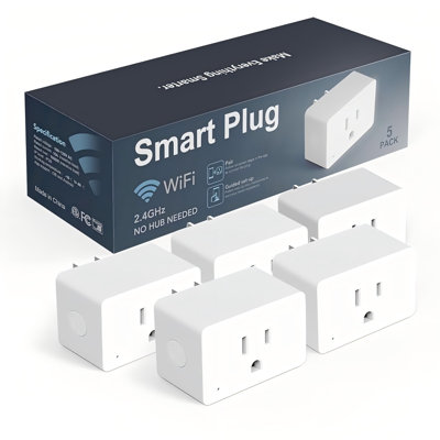 Prise électrique domestique intelligente à un port pour l'intérieur de la maison, adaptateur de prise de courant compact pour l'alimentation quotidienne d'un appareil électroménager, tension de fonctionnement d'entrée et de sortie stable de 100 à 120 V CA, courant de 15 A avec capacité de puissance maximale de 1 800 W, structure de boîtier en plastique robuste