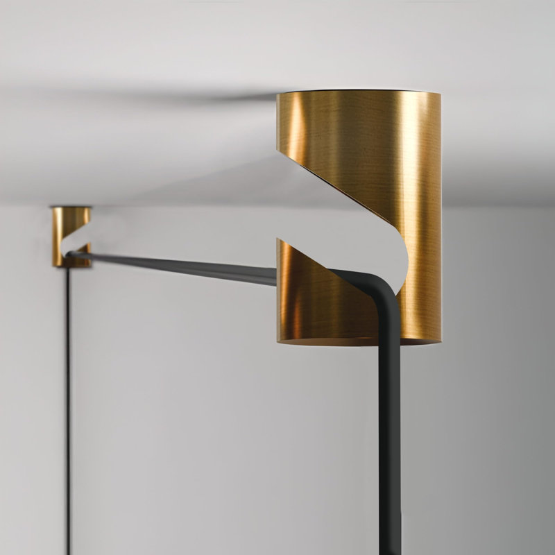 Ceiling Cable Mount Hook for Swag Pendant and Chandelier Lighting, Yellow Brass