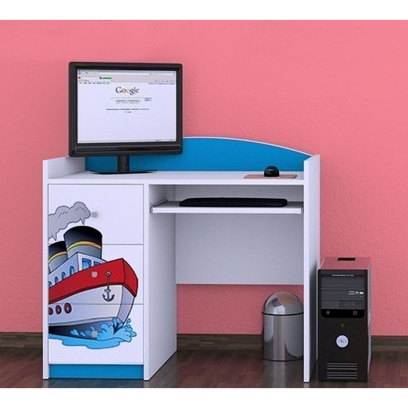 Ridge 100cm Computer Desk, Blue