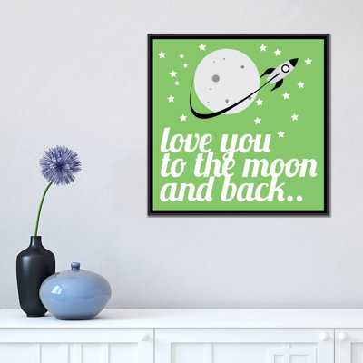 « kids love you to the moon », impression sur toile tendue Kids Art