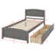 Lit plateforme simple en bois avec deux tiroirs Areisy-1154313431