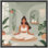 «Boho Meditation Woman Botanical Bien-être», reproduction d'art sur toile encadrée dans la chambre principale