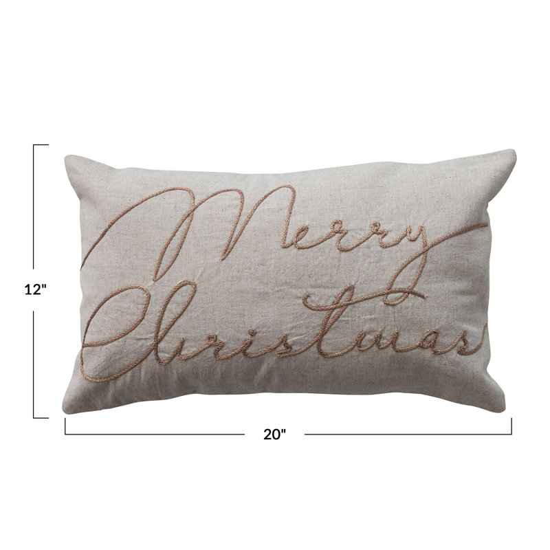 Coussin lombaire en coton et lin Artisan