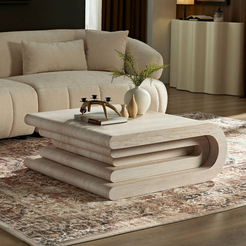 33.9" Square MDF Coffee Table