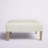 Alexandrah Stain-Resistant Cream Square Coffee Table Ottoman