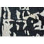 Tapis noir en laine noué à la main de conception unique 5 pi 6 po x 8 pi Gabrianna
