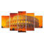 Ensemble de salon art mural jaune et orange Colosseum