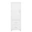 Grande armoire de rangement pour salle de bain avec 1 porte et 2 tiroirs, armoire à linge autoportante, garde-manger en bois avec tablette réglable