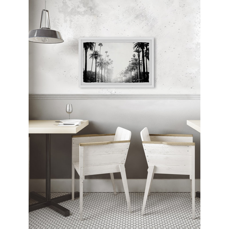 Line Of Palm Trees - Single Picture Frame Print, 61cm H x 91cm W x 3.81cm D