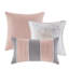 Bedding King - Édredon en coton et accessoires à imprimé texturé gris / pêche