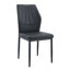 Ensemble de 3 chaises de salle à manger noires de 37 pouces de hauteur: dossier ergonomique en polyuréthane, combinant confort et style. Mélange parfaitement confort et élégance, ajoutant plus de confort et de style à l'heure du repas.