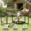 Pet Activity Play Set,Wooden Chicken Activity Play Set withSwing,Ladder,Platforms,Feeder Storage