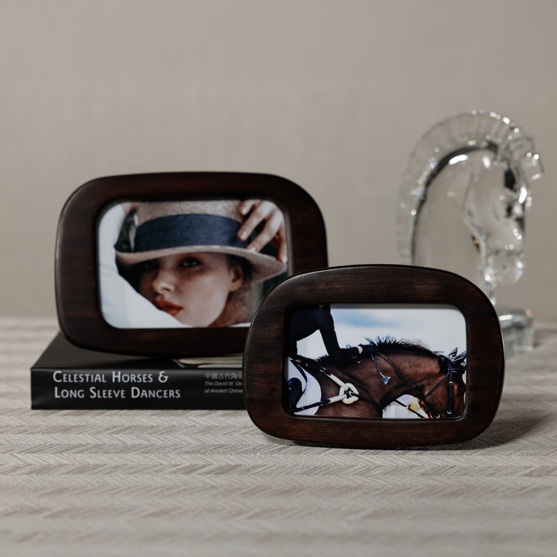 Cadre photo en bois d'acacia foncé, 4 po x 6 po