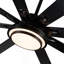 Ventilateur de plafond intelligent 72 po à DEL noir mat avec télécommande intégrée
