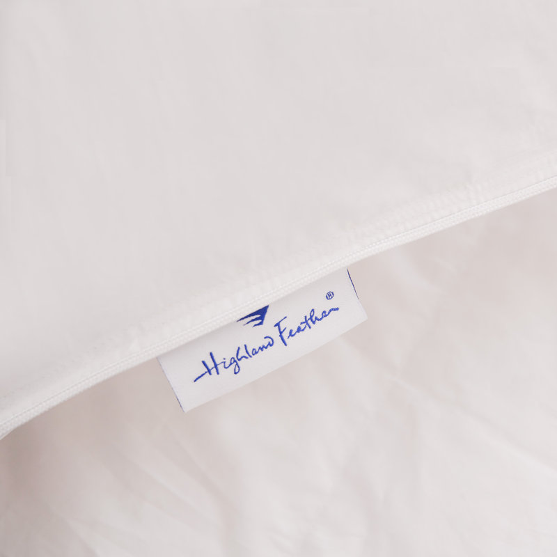Highland Feather 725 Loft Canadian Hutterite Goose Down Pillow 700 TC Cotton Casing, Queen