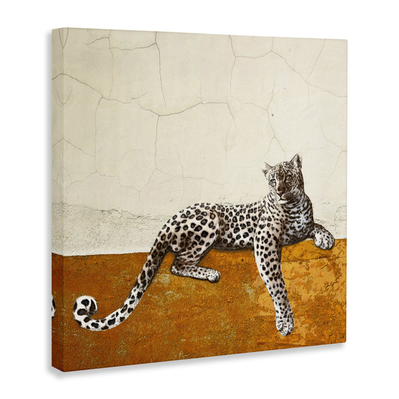 «Leopard Wildlife Geometric Animal» par Karen Smith, impression sur toile tendue, H 17 po x l 17 po x P 1,5 po