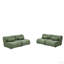 Canapé modulaire pour salon - Élégant canapé en tissu chenille avec dossier inclinable à 70 degrés et coussins cylindriques, configuration flexible, plusieurs configurations-644119024