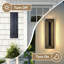 Applique murale d'extérieur à DEL géométrique moderne, éclairage mural imperméable noir IP65 pour porte d'entrée, garage, patio, maison (ensemble de 2)-684319432-684319433