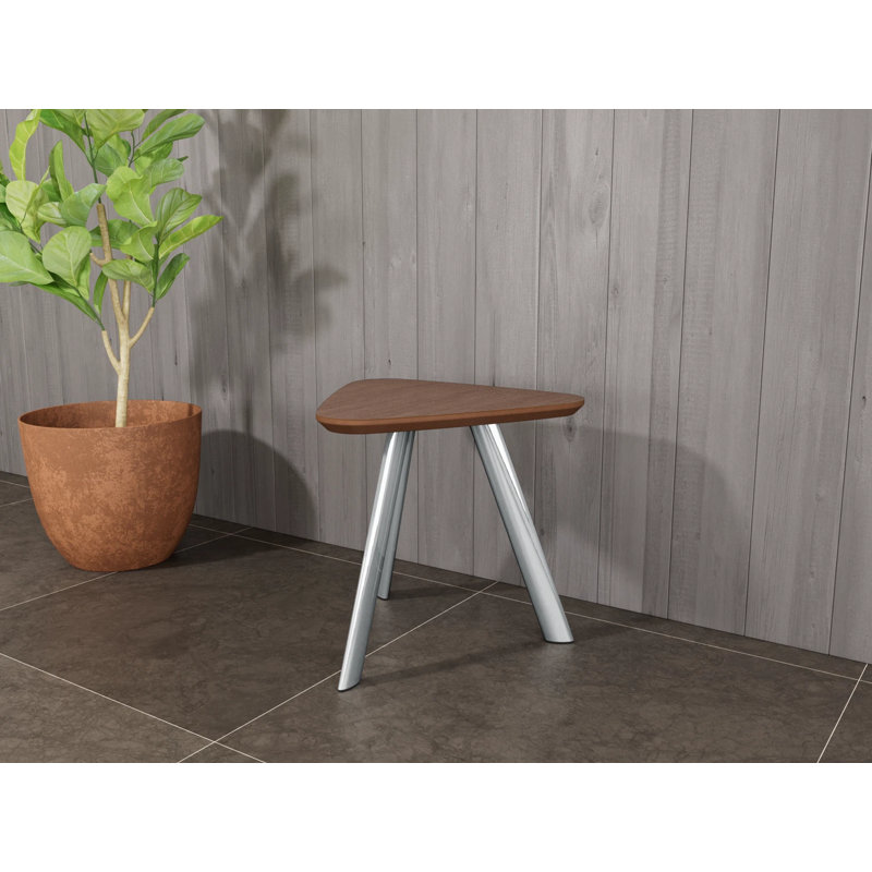 Plateau en stratifié haute pression Willow Lounge, Chrome, Noyer Riftwood