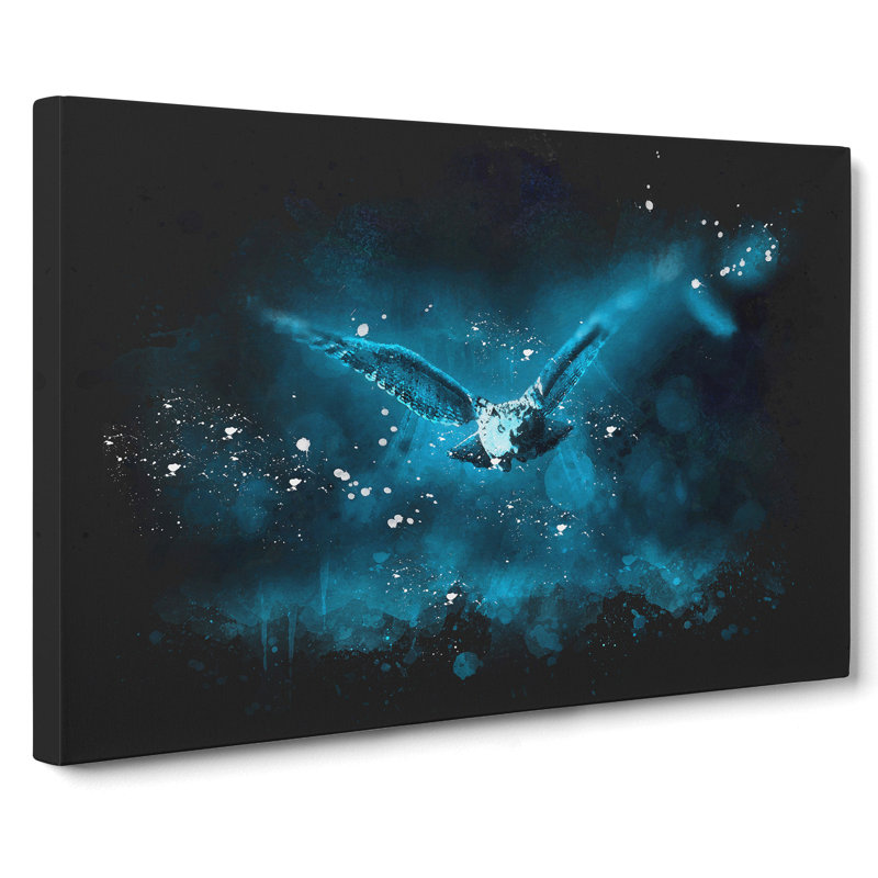 Owl In Flight - Wrapped Canvas Print, 35cm H x 50cm W x 3cm D