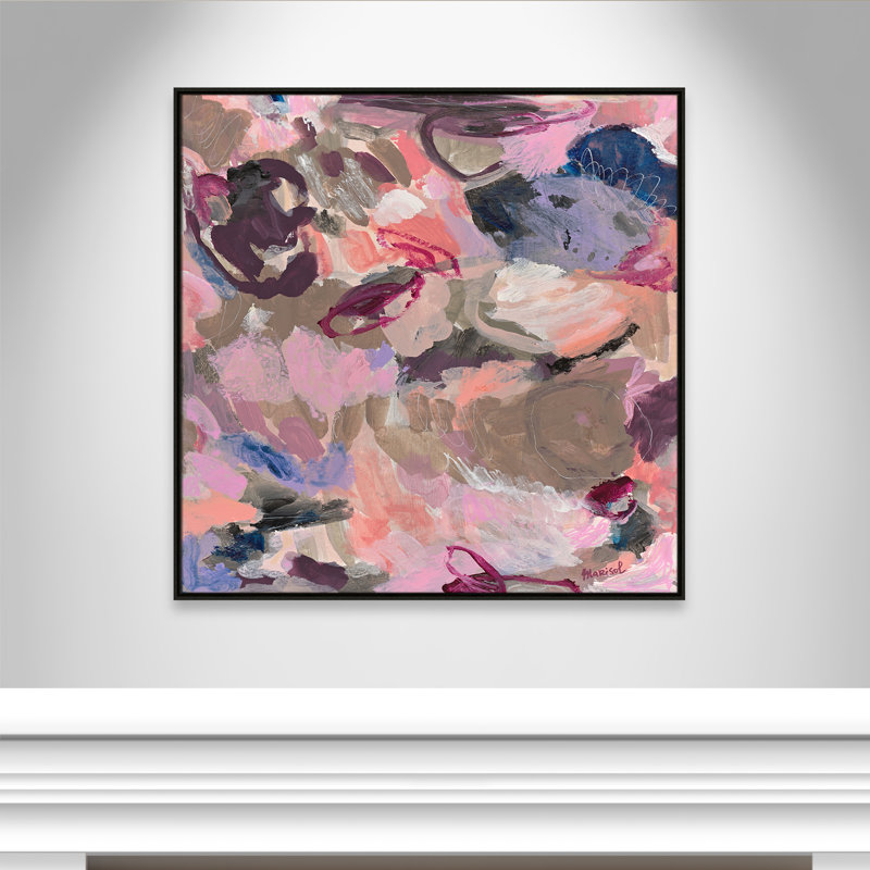 «Vineyard Evening Square» par Marisol Evora, Espresso, H 41,5 po x l 41,5 po
