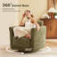 Fauteuil demi-tonneau rembourré et pivotant-768034392