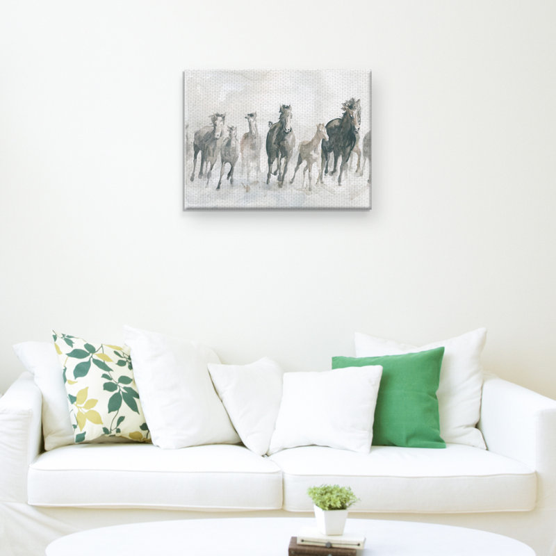 « running wild », reproduction de peinture à l’acrylique sur toile tendue, H 30 po x l 40 po x P 2 po