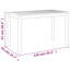 Ensemble de salle à manger rectangulaire pour 2 personnes de 43,3 po de long avec coussins-2040601422