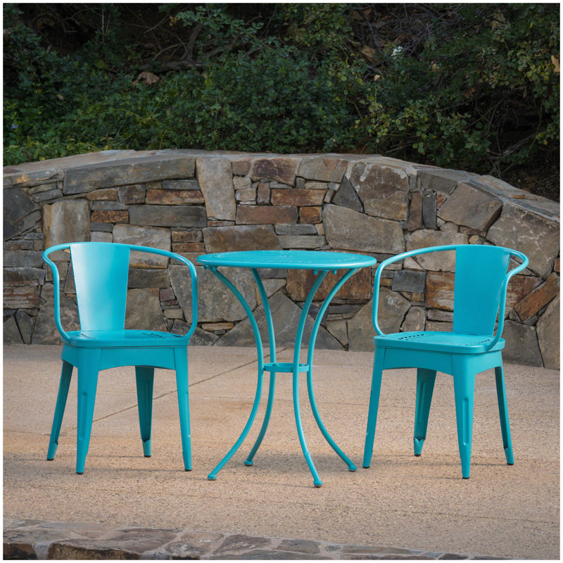 ENSEMBLE MÉTAL 3 PCS LOURDES, Sarcelle